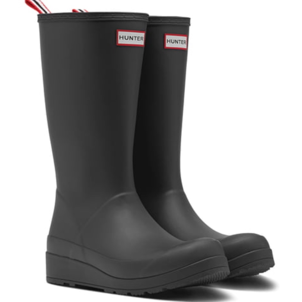 Black Matte Midi-Length Hunter Boots
